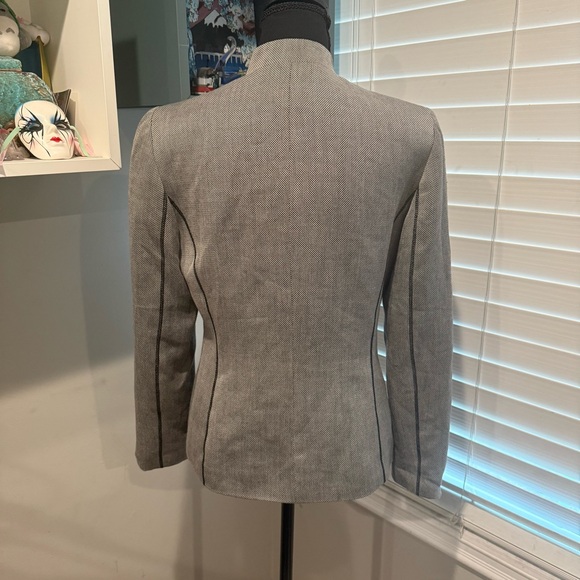 Ann Klein Suits Gray‎ houndstooth Blazer - Picture 3 of 5